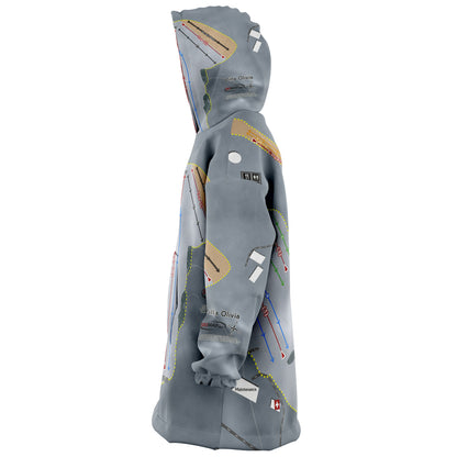 Villa Olivia, Illinois Ski Trail Map - Snug Hoodie - Powderaddicts