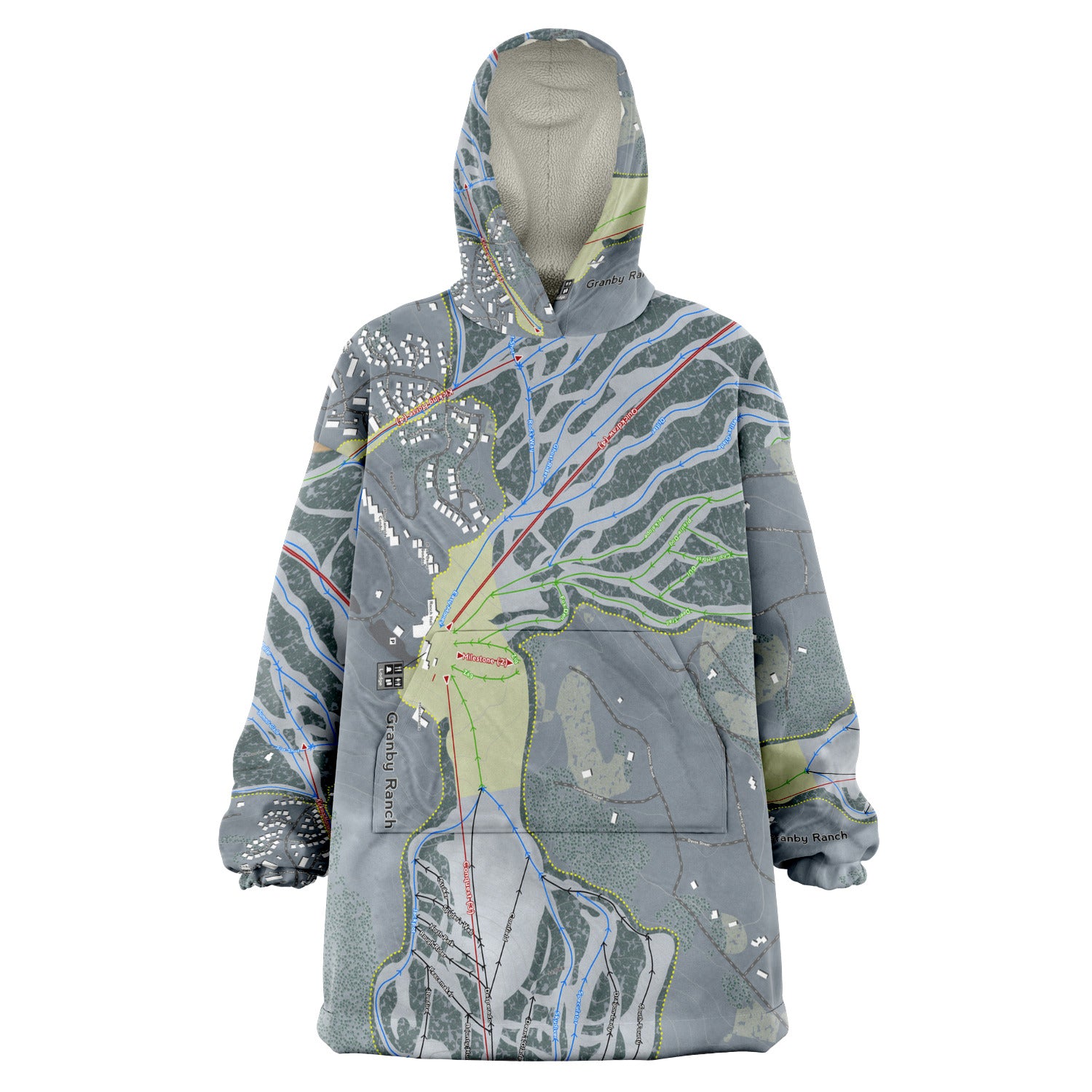 Granby Ranch, Colorado Ski Trail Map - Snug Hoodie