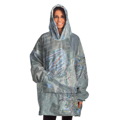 Lutsen Mountains, Minnesota Ski Trail Map - Snug Hoodie - Powderaddicts