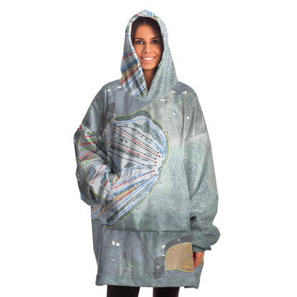 Nashoba Valley, Massachusetts Ski Trail Map Snug Hoodie