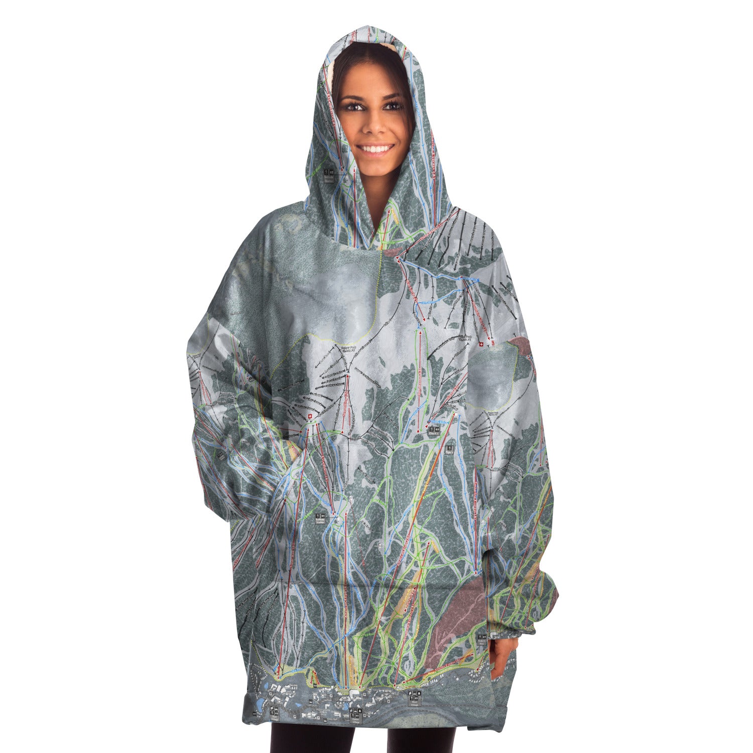 Copper Mountain, Colorado Ski Trail Map Snug Hoodie