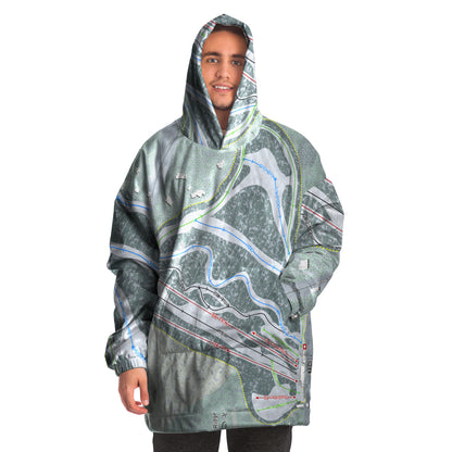 Otis Ridge, Massachusetts Ski Trail Map Snug Hoodie