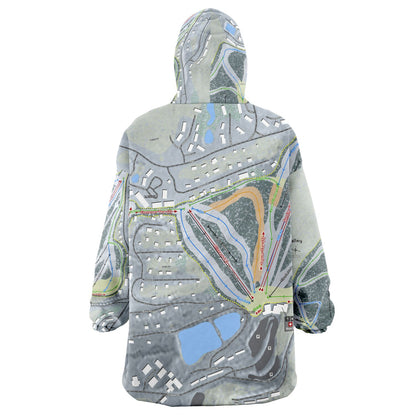 Hidden Valley, Pennsylvania Ski Trail Map Snug Hoodie - Powderaddicts