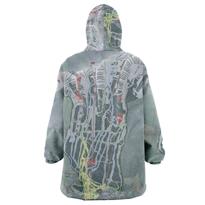 Kicking Horse, British Columbia Ski Trail Map - Snug Hoodie - Powderaddicts