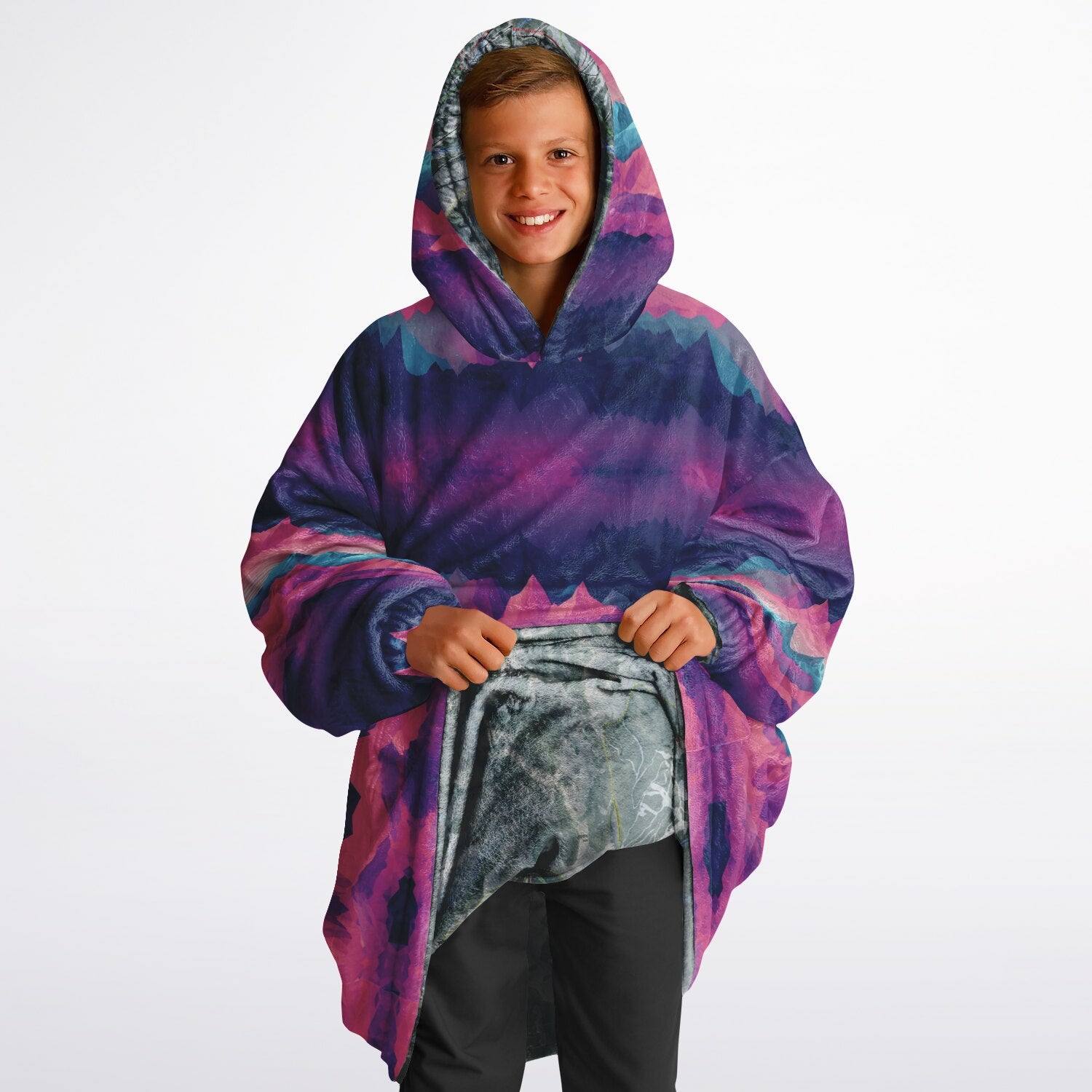 Powder Mountain, Utah Ski Resort Map Youth Reversible Snug Hoodie