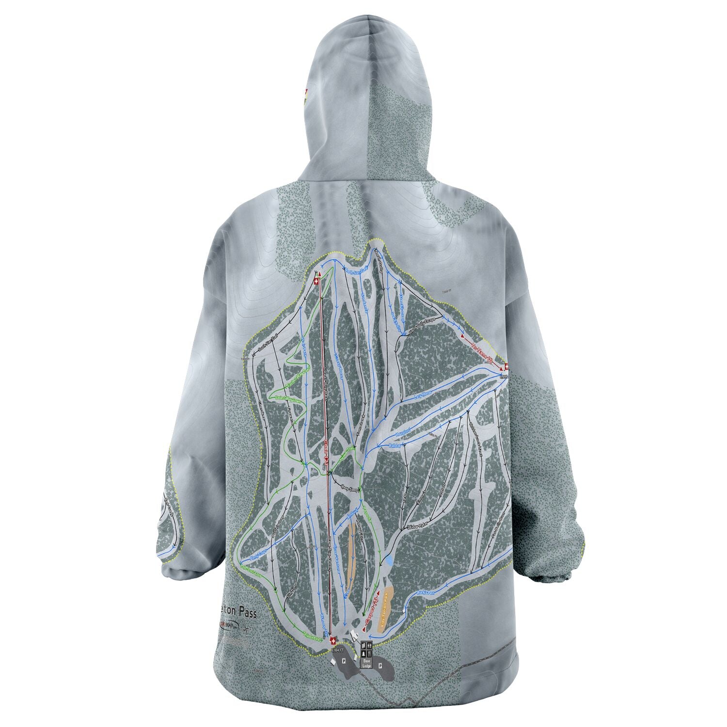 Teton Pass, Oregon Trail Map Snug Hoodie - Powderaddicts