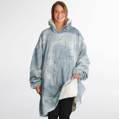 Awakino Ski Field, New Zealand Ski Trail Map - Snug Hoodie - Powderaddicts
