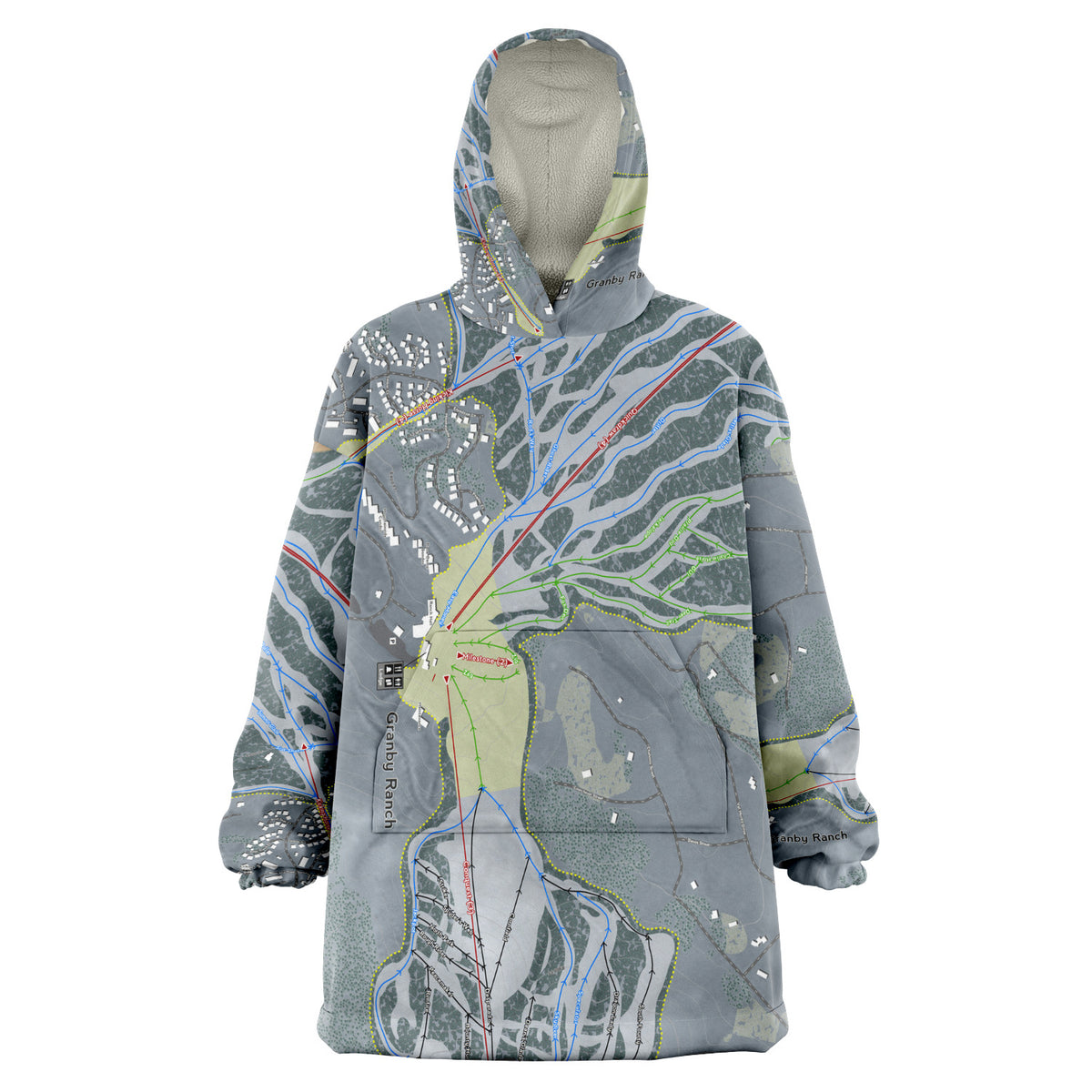 Granby Ranch, Colorado Ski Trail Map - Snug Hoodie