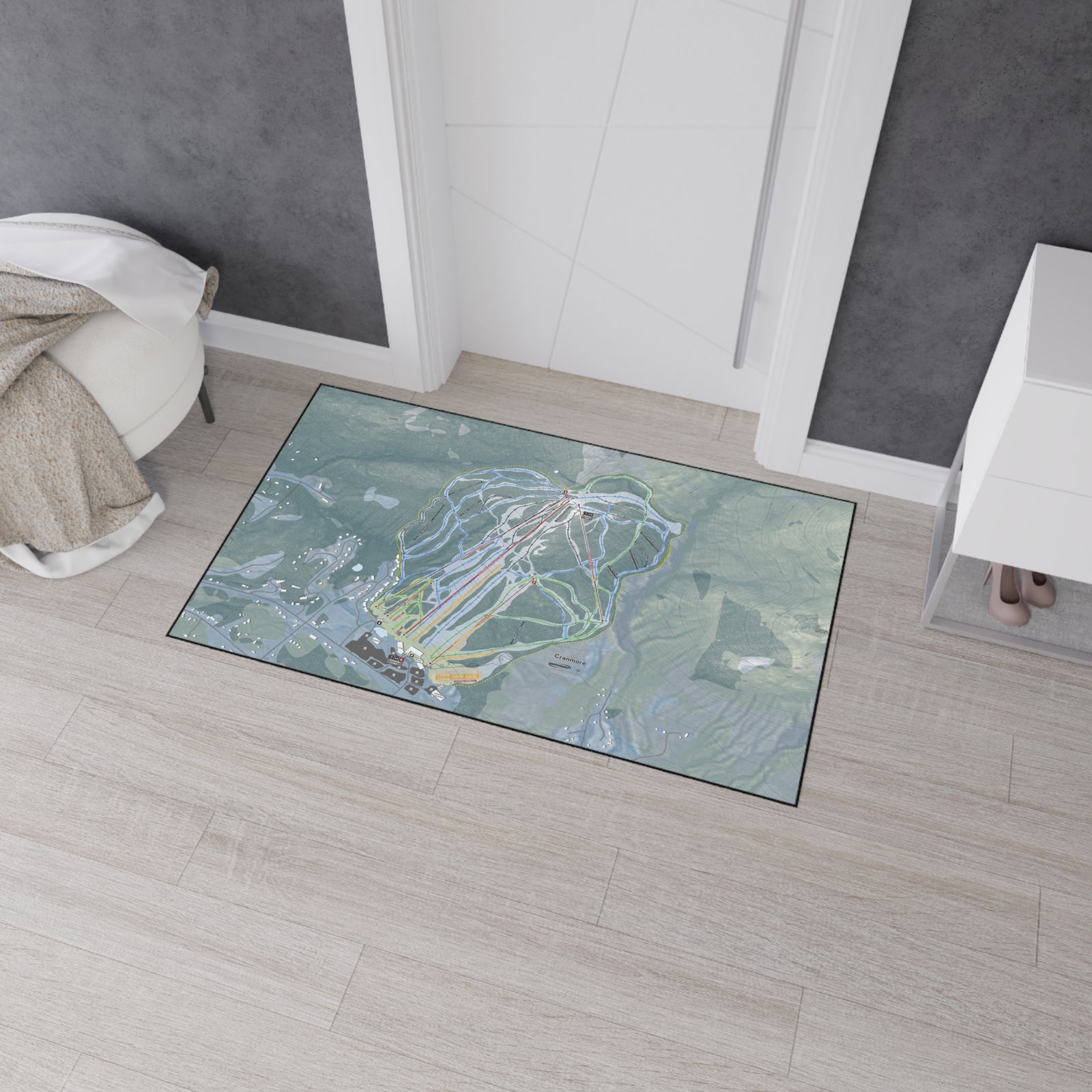 Cranmore Mountain, New Hampshire Ski Resort Map Heavy Duty Floor Mat