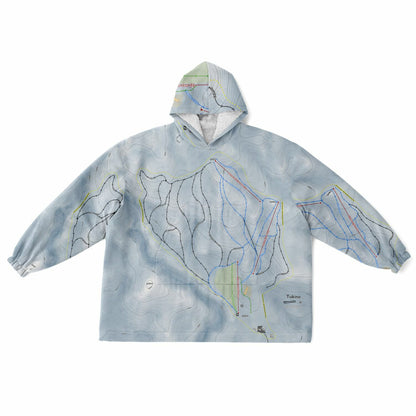 Tukino, New Zealand Ski Trail Map - Snug Hoodie - Powderaddicts