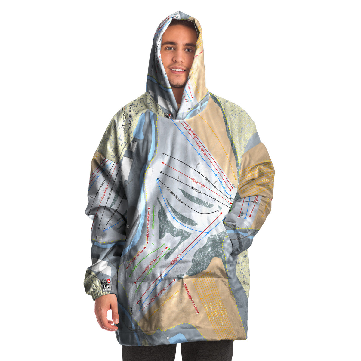 Brandywine, Ohio Ski Trail Map - Snug Hoodie