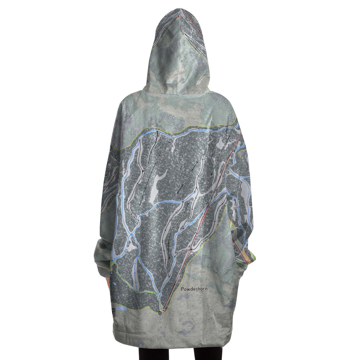 Powderhorn, Colorado Ski Trail Map - Snug Hoodie