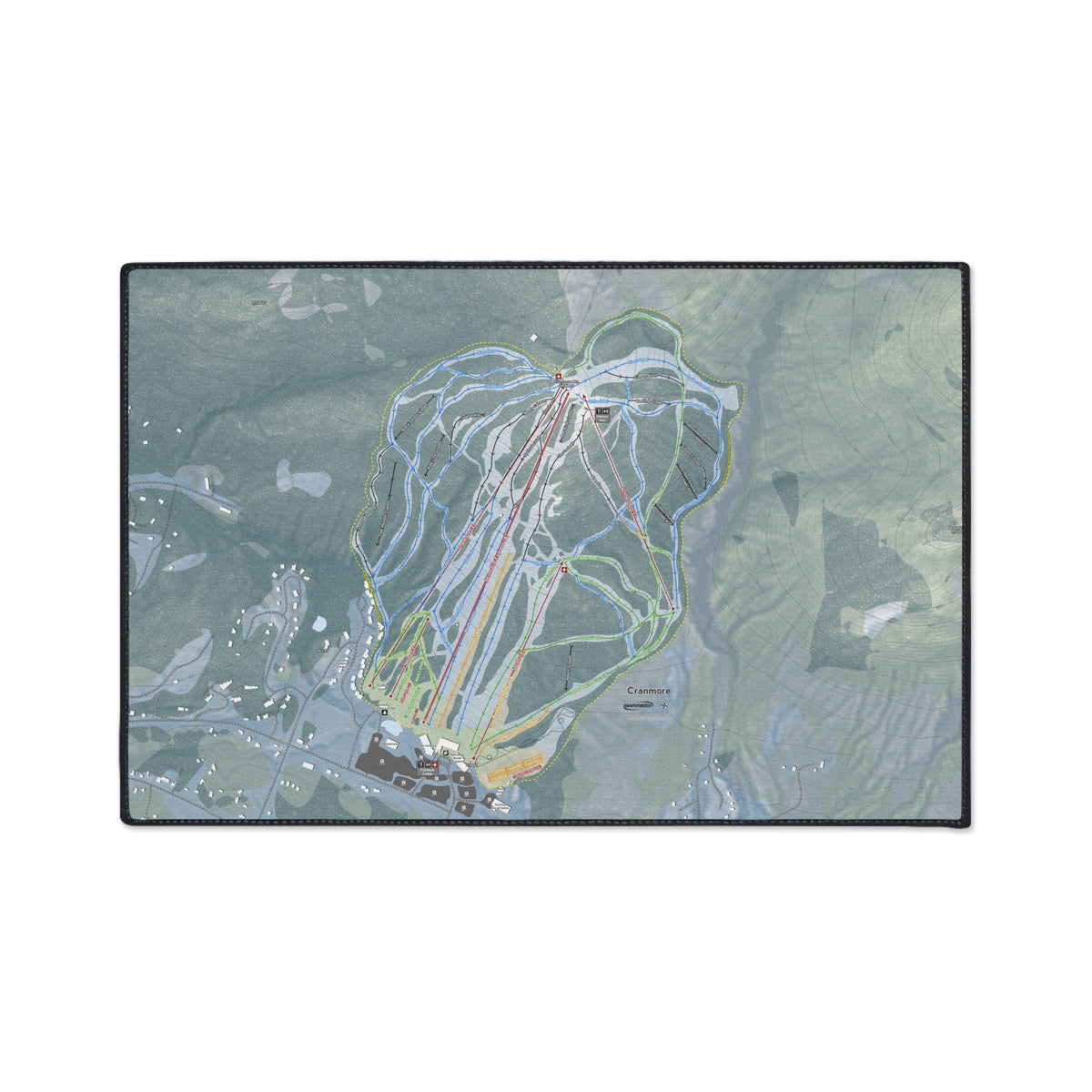 Cranmore Mountain, New Hampshire Ski Resort Map Heavy Duty Floor Mat