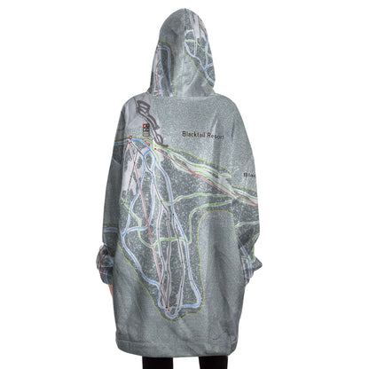 Blacktail, Montana Ski Trail Map - Snug Hoodie - Powderaddicts