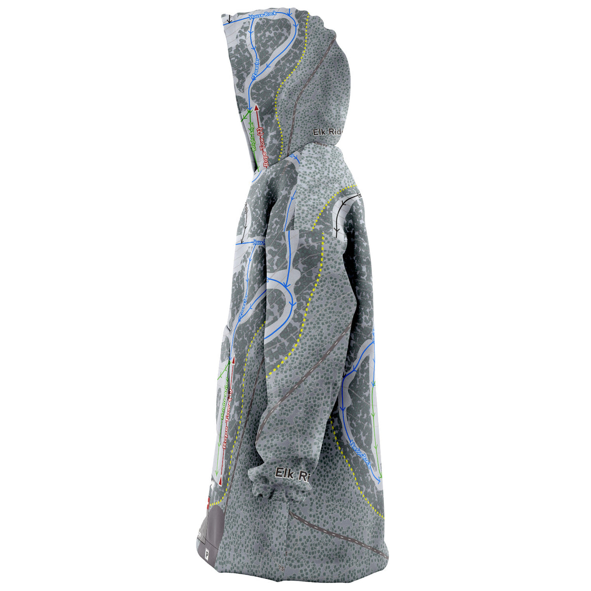Elk Ridge, Arizona Ski Trail Map Snug Hoodie