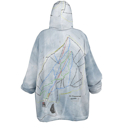 Mt Cheeseman, New Zealand Ski Trail Map - Snug Hoodie - Powderaddicts