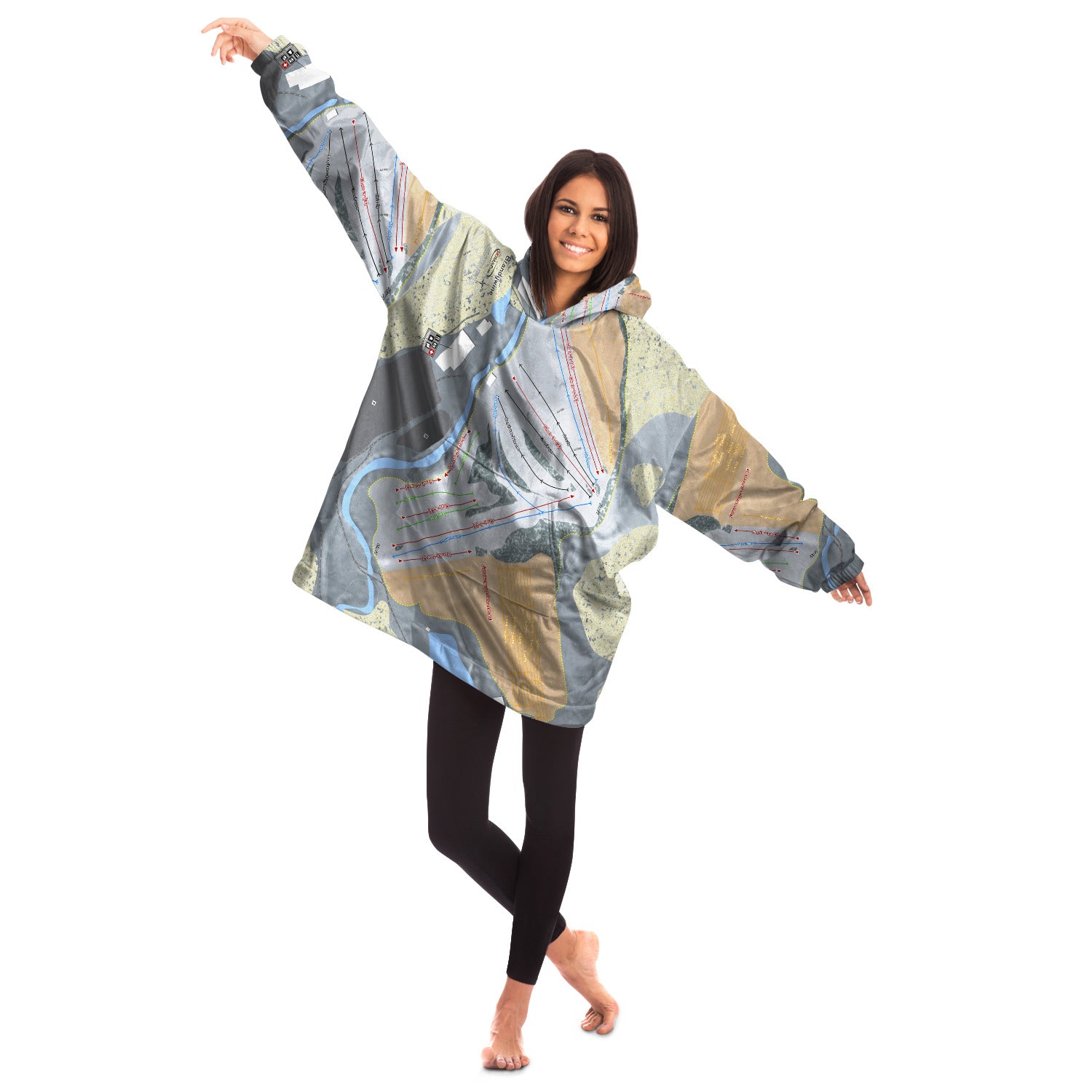 Brandywine, Ohio Ski Trail Map - Snug Hoodie