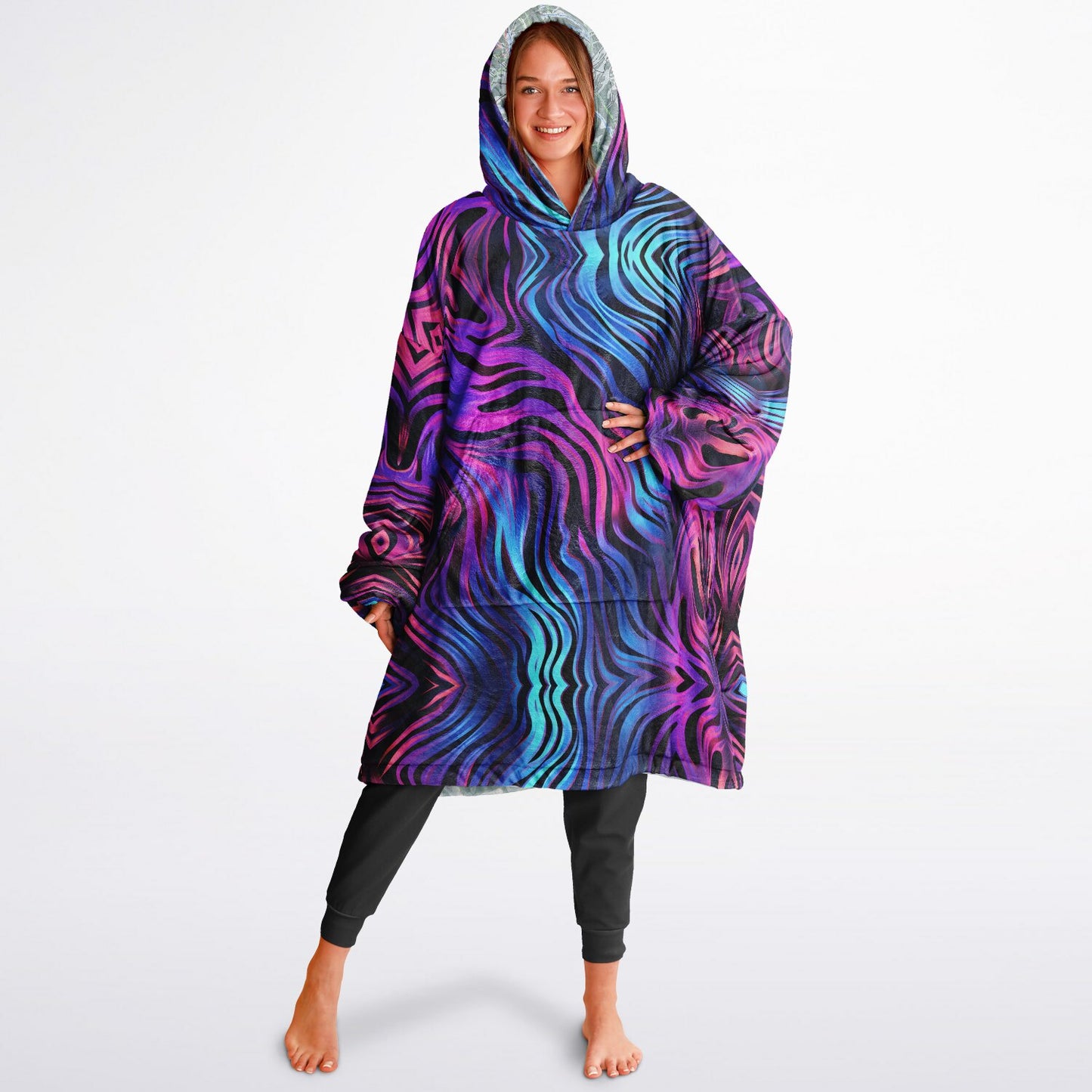 Powder Mountain, Utah Ski Resort Map Reversible Snug Hoodie