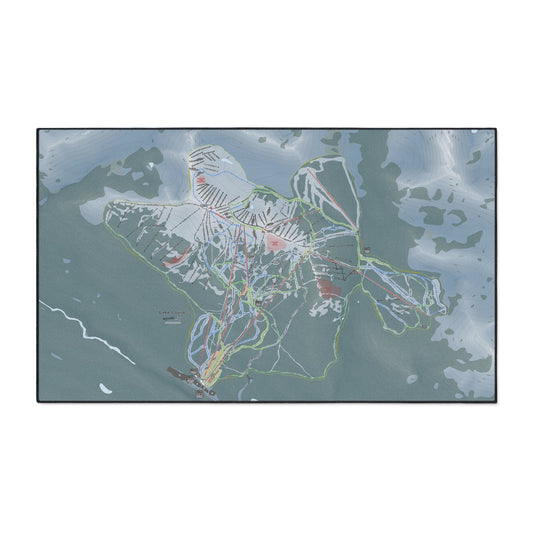 Lake Loiuse, Alberta Ski Resort Map Heavy Duty Floor Mat