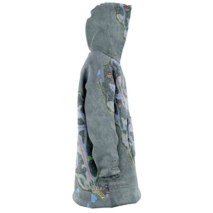 Mt Eyak, Alaska Ski Trail Map Snug Hoodie