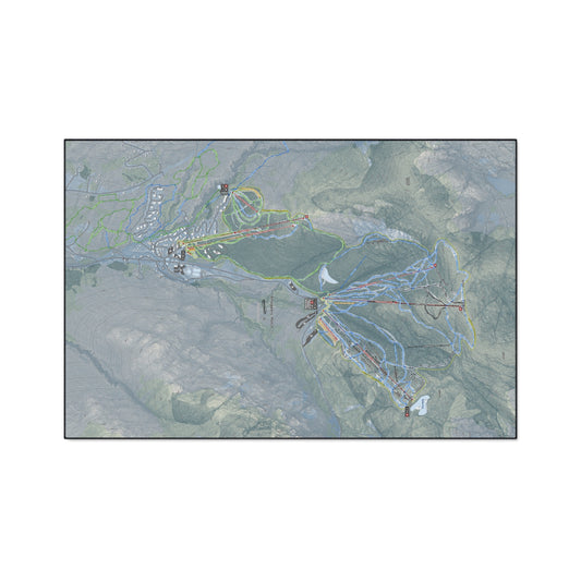Smugglers Notch, Vermont Ski Resort Map Heavy Duty Floor Mat