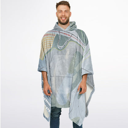 Val Bialas Ski Center, New York Ski Resort Map Flannel Blanket Poncho