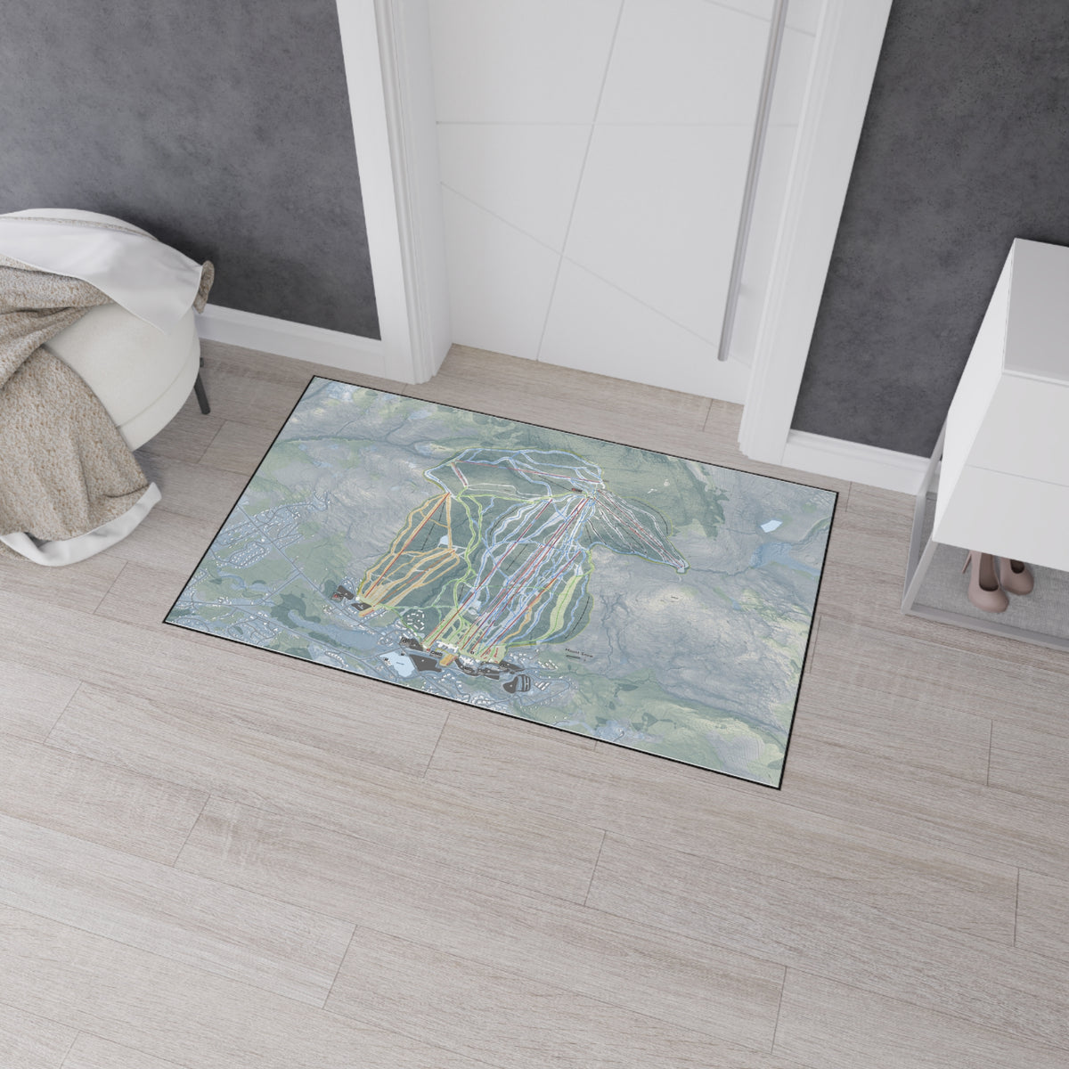 Mount Snow, Vermont Ski Resort Map Heavy Duty Floor Mat