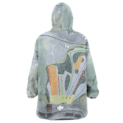 Boyce Park, Pennsylvania Ski Trail Map Snug Hoodie - Powderaddicts