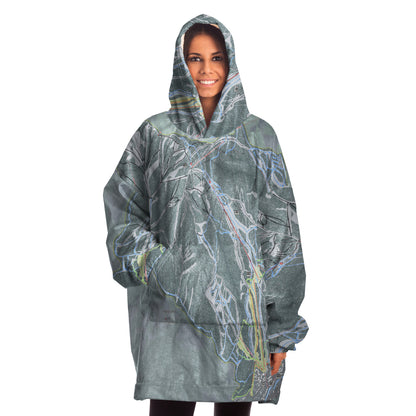 Panorama, British Columbia Ski Trail Map - Snug Hoodie - Powderaddicts