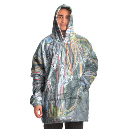 Snow Summit, California Ski Trail Map - Snug Hoodie - Powderaddicts
