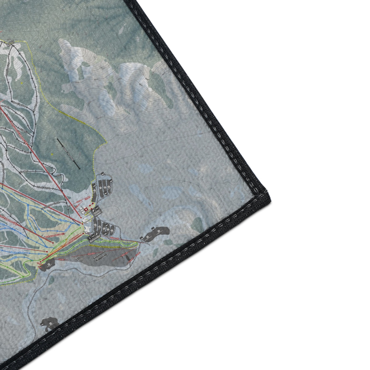 FISHER Snowbasin, Utah Ski Resort Map Heavy Duty Floor Mat
