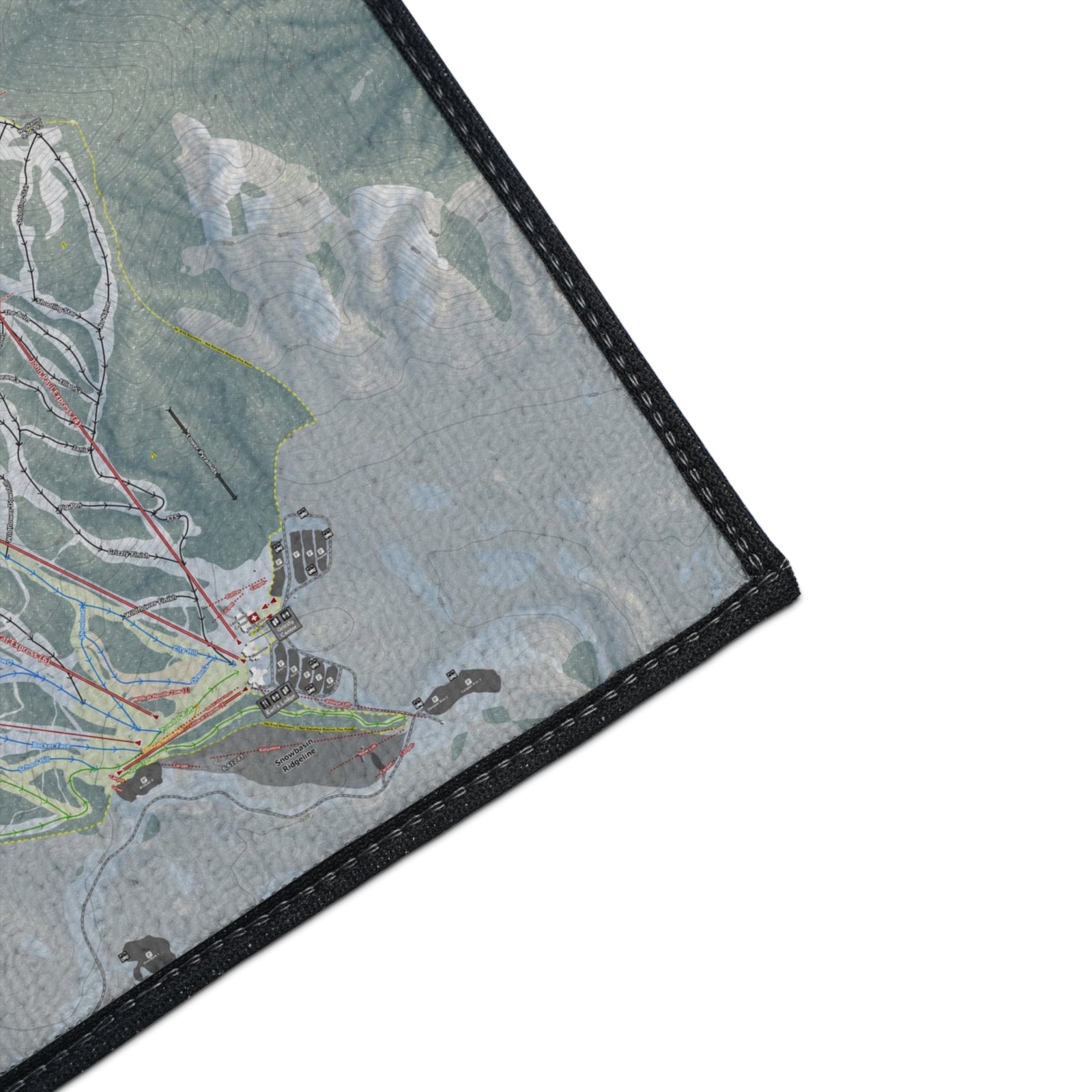 FISHER Snowbasin, Utah Ski Resort Map Heavy Duty Floor Mat