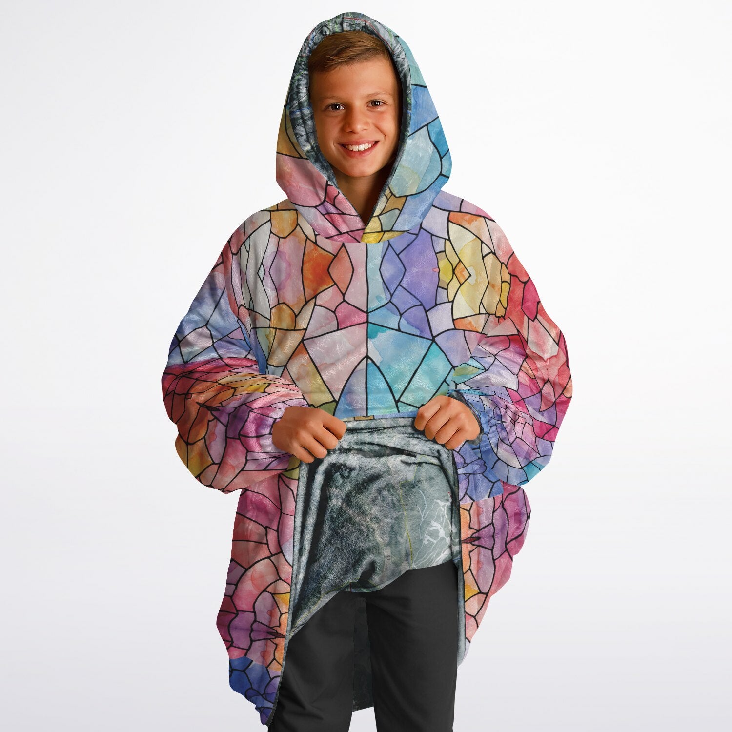 Powder Mountain, Utah Ski Resort Map Youth Reversible Snug Hoodie