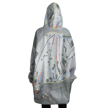 Echo Valley, Washington Ski Trail Map Snug Hoodie - Powderaddicts