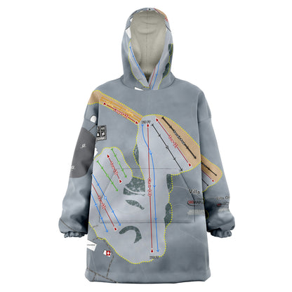 Villa Olivia, Illinois Ski Trail Map - Snug Hoodie - Powderaddicts