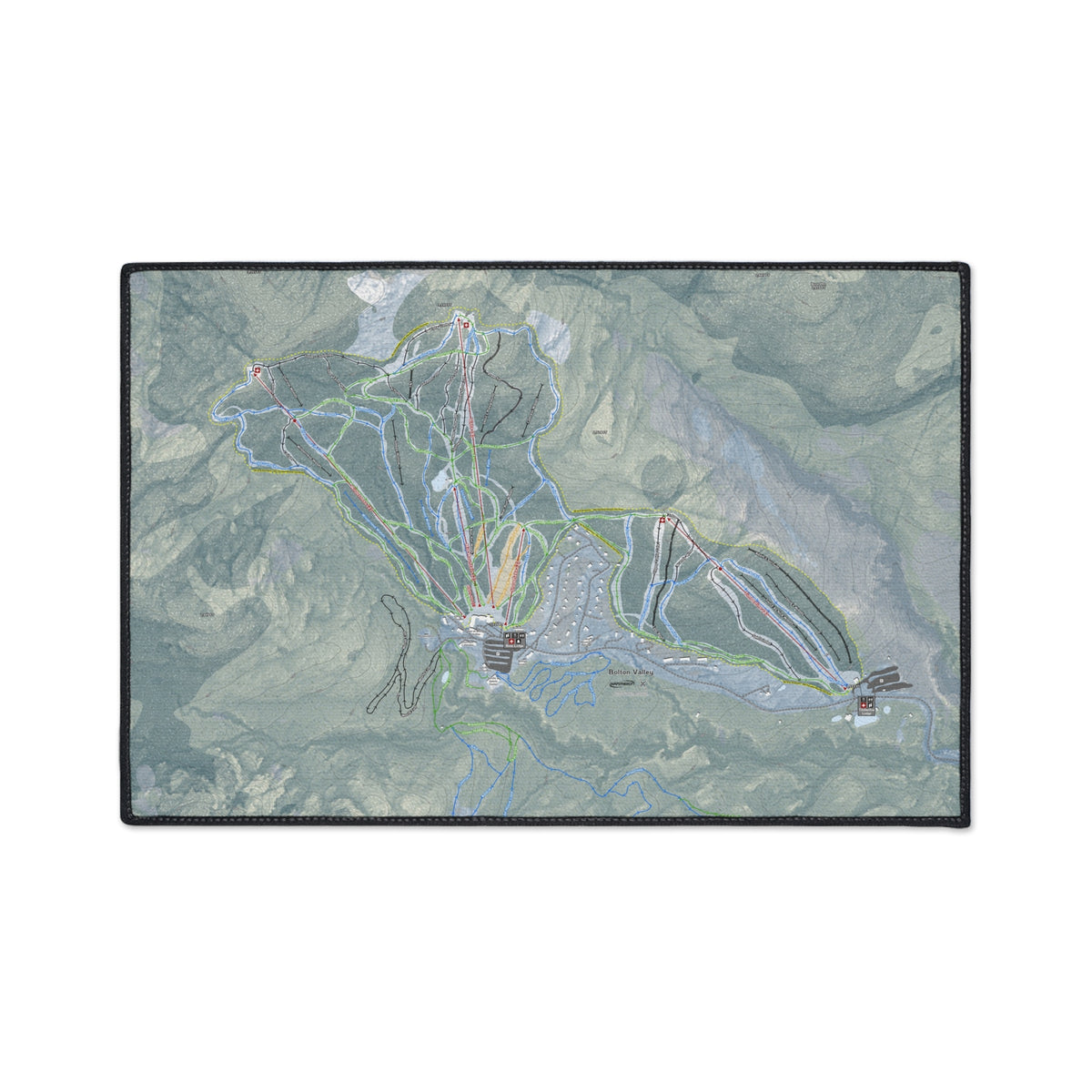 Bolton Valley, Vermont Ski Resort Map Heavy Duty Floor Mat