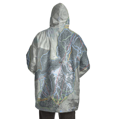 Whitefish Mountain, Montana Ski Trail Map - Snug Hoodie - Powderaddicts