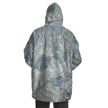 One Wasatch, Utah Ski Trail Map - Snug Hoodie - Powderaddicts