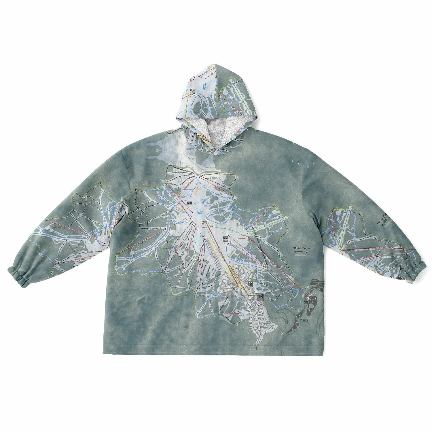 Mount Buller, Australia Ski Trail Map - Snug Hoodie