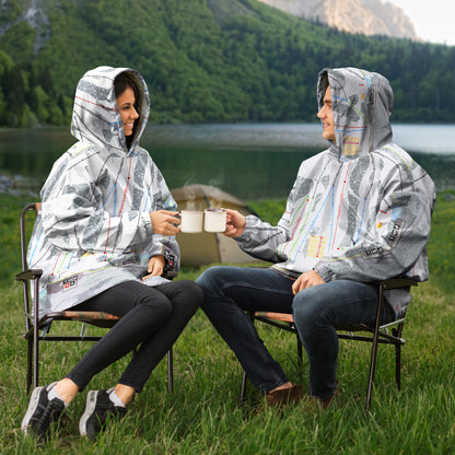 Soda Springs, California Ski Trail Map - Snug Hoodie - Powderaddicts