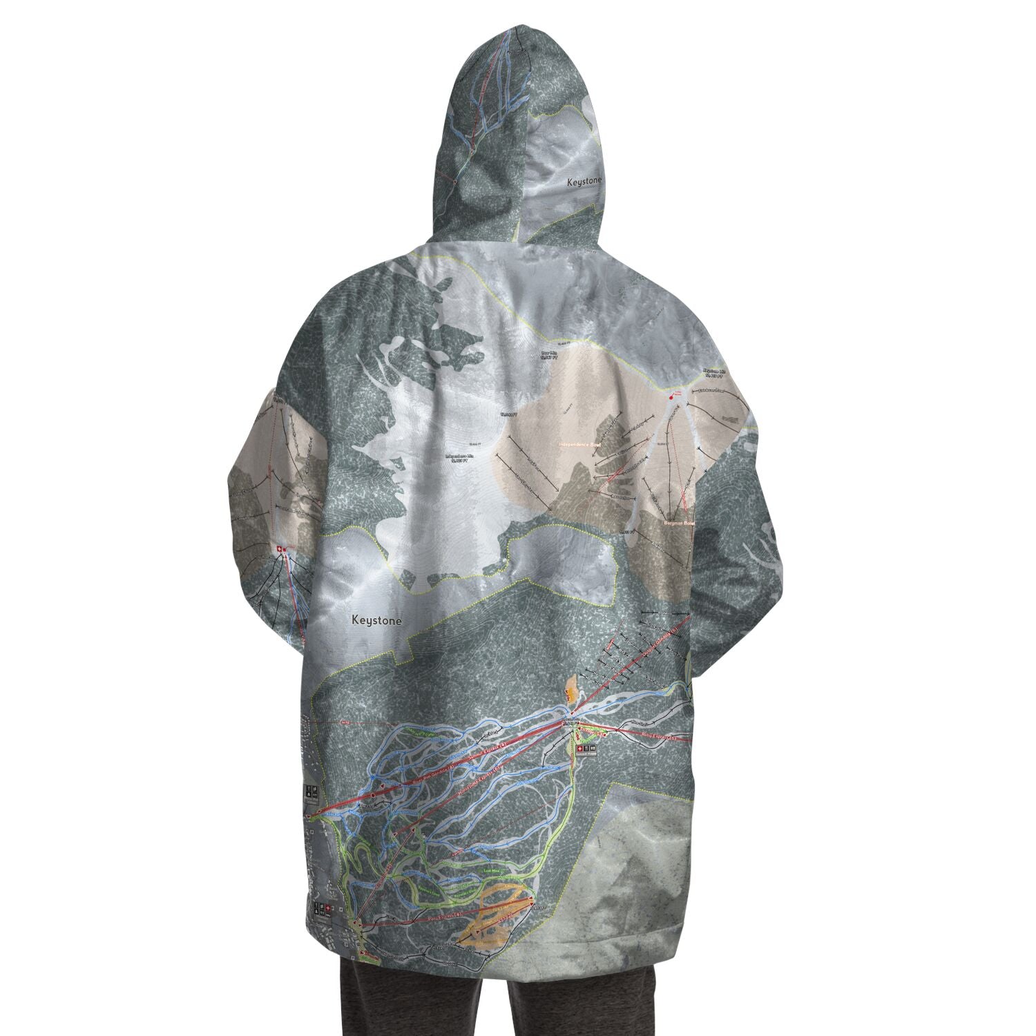 Keystone, Colorado Ski Trail Map - Snug Hoodie