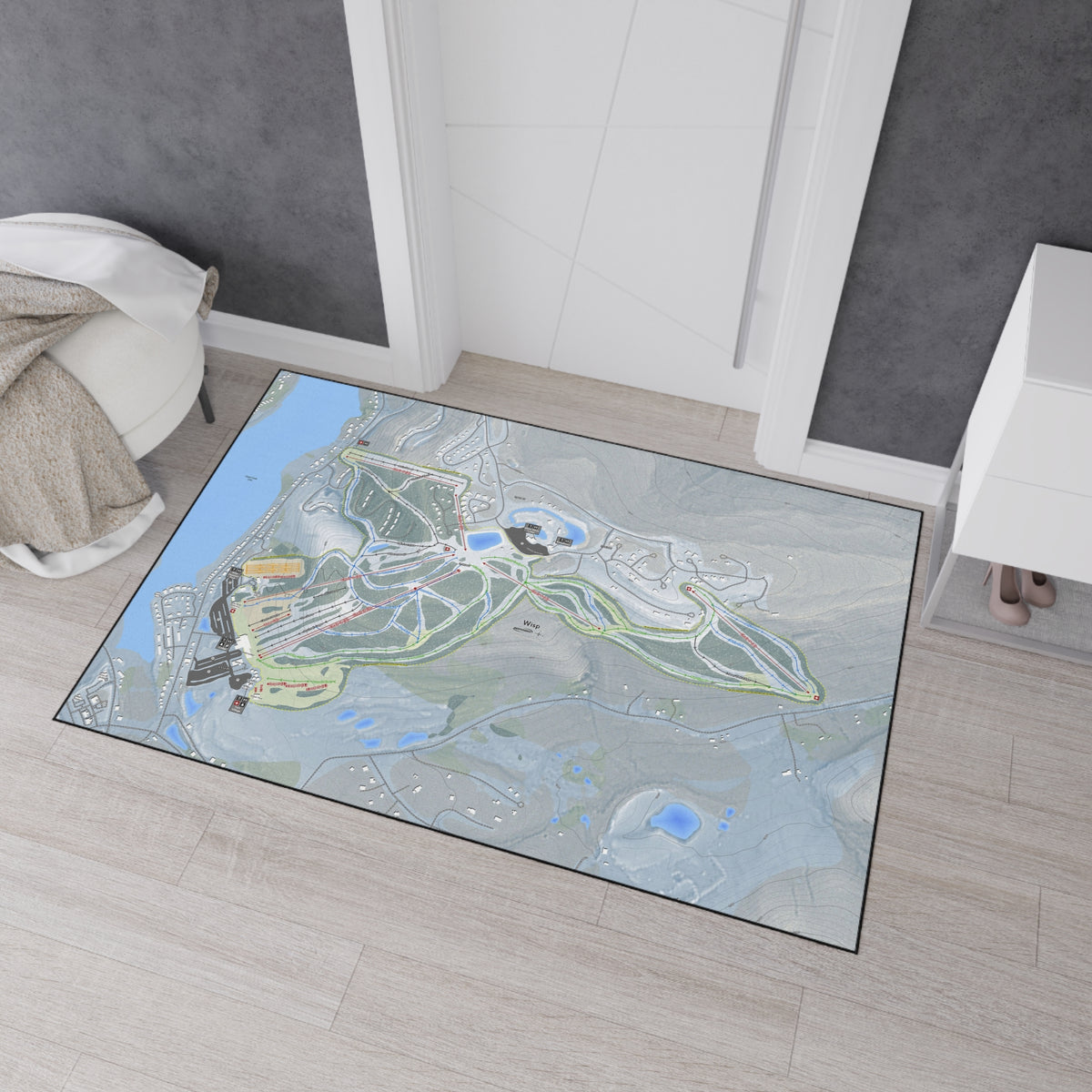 Wisp, Maryland Ski Resort Map Heavy Duty Floor Mat