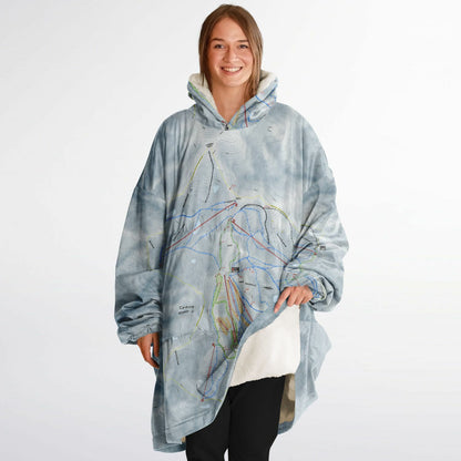 Cardrona, New Zealand Ski Trail Map - Snug Hoodie - Powderaddicts