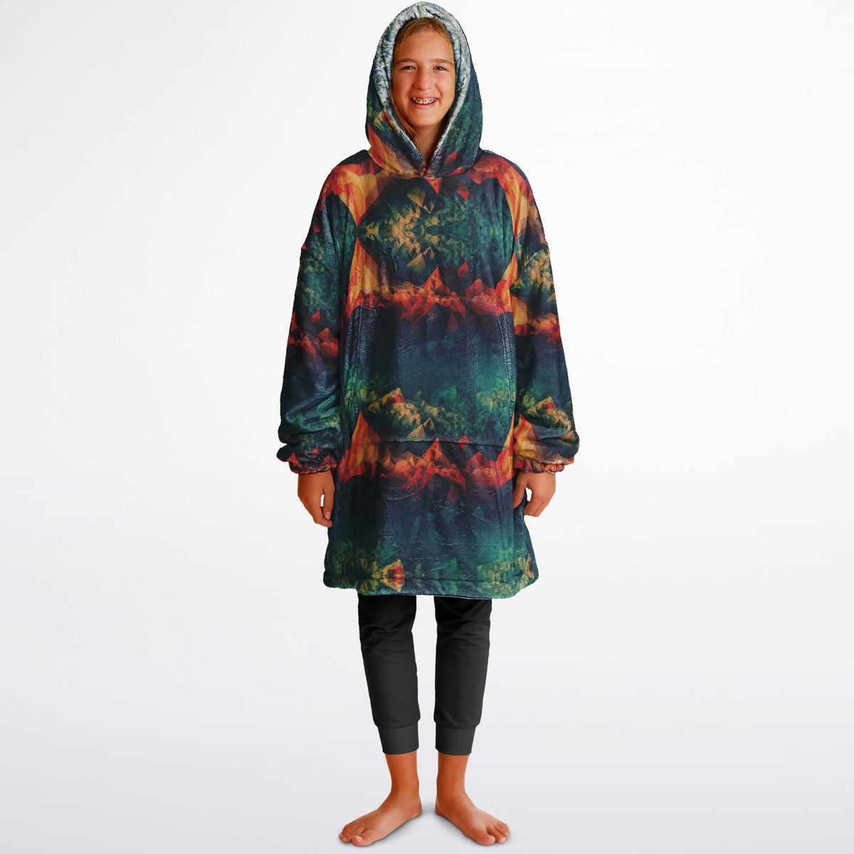 Powder Mountain, Utah Ski Resort Map Youth Reversible Snug Hoodie