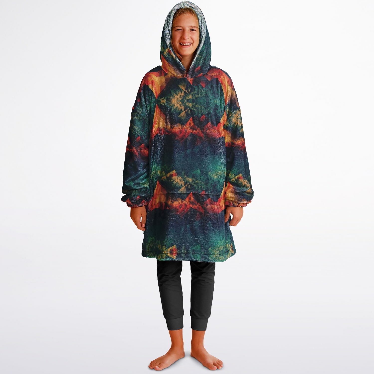 Powder Mountain, Utah Ski Resort Map Youth Reversible Snug Hoodie