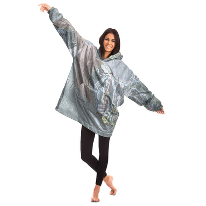 Brundage Mountain, Idaho Ski Trail Map - Snug Hoodie