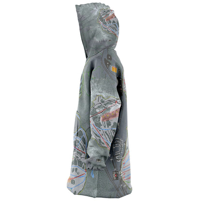 Summit At Snoqualmie, Washington Ski Trail Map - Snug Hoodie - Powderaddicts