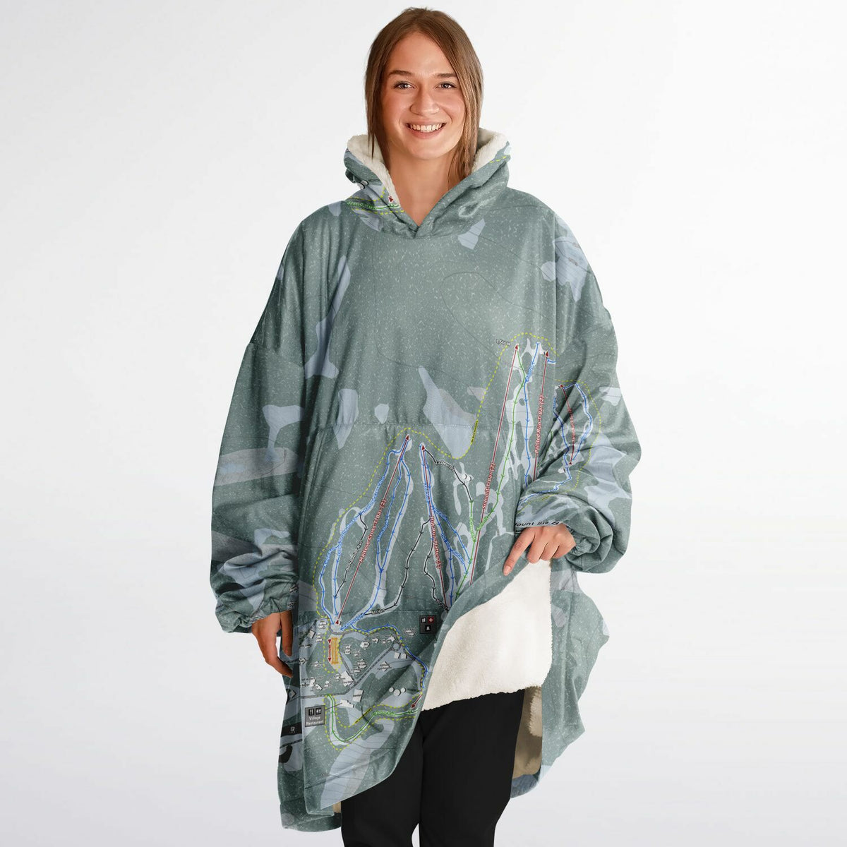 Mount Baw Baw, Australia Ski Trail Map - Snug Hoodie