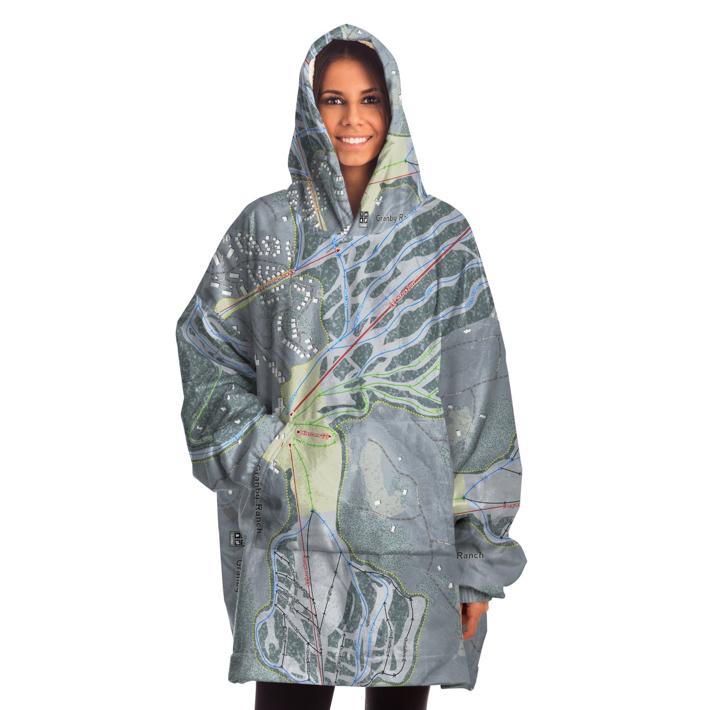 Granby Ranch, Colorado Ski Trail Map - Snug Hoodie