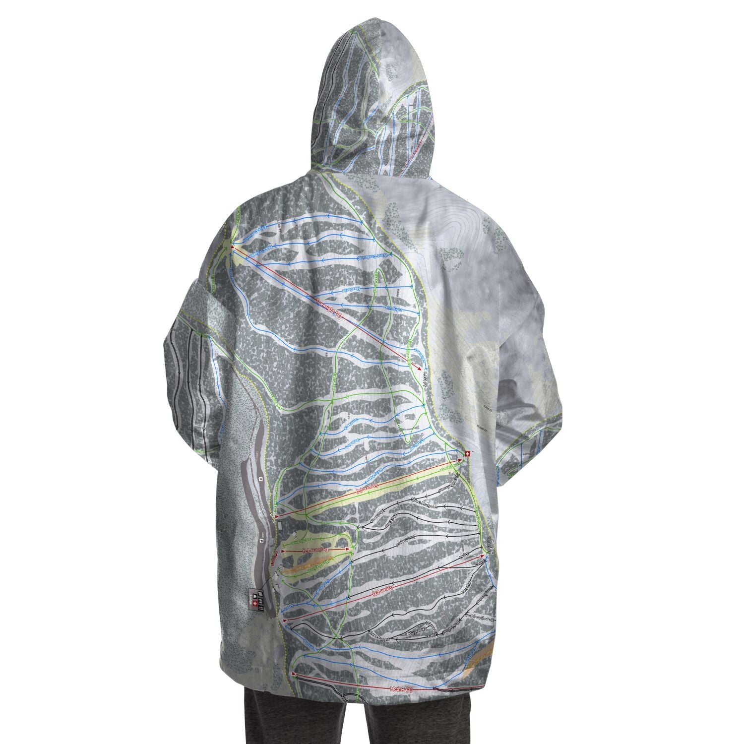 Pajarito, New Mexico Ski Trail Map - Snug Hoodie